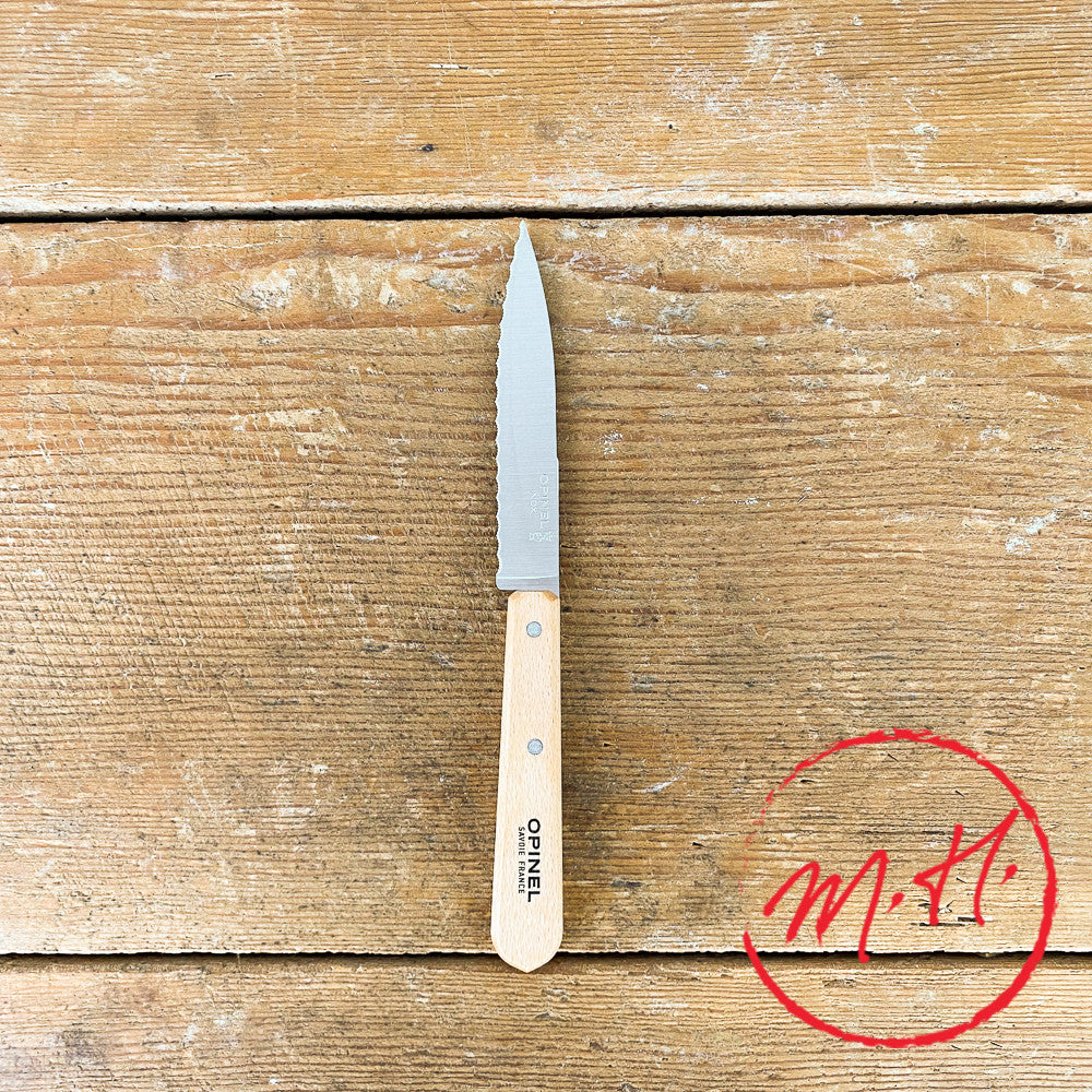 Couteau cranté Opinel en hêtre