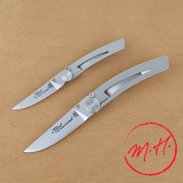 Stainless steel pocket knife closed, Thiers France