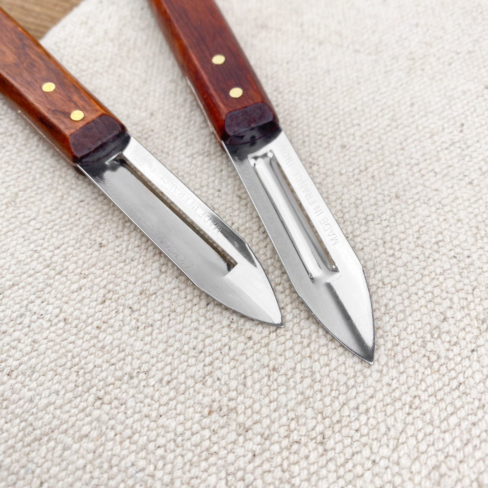 Couteau économe Nogent manche en bois