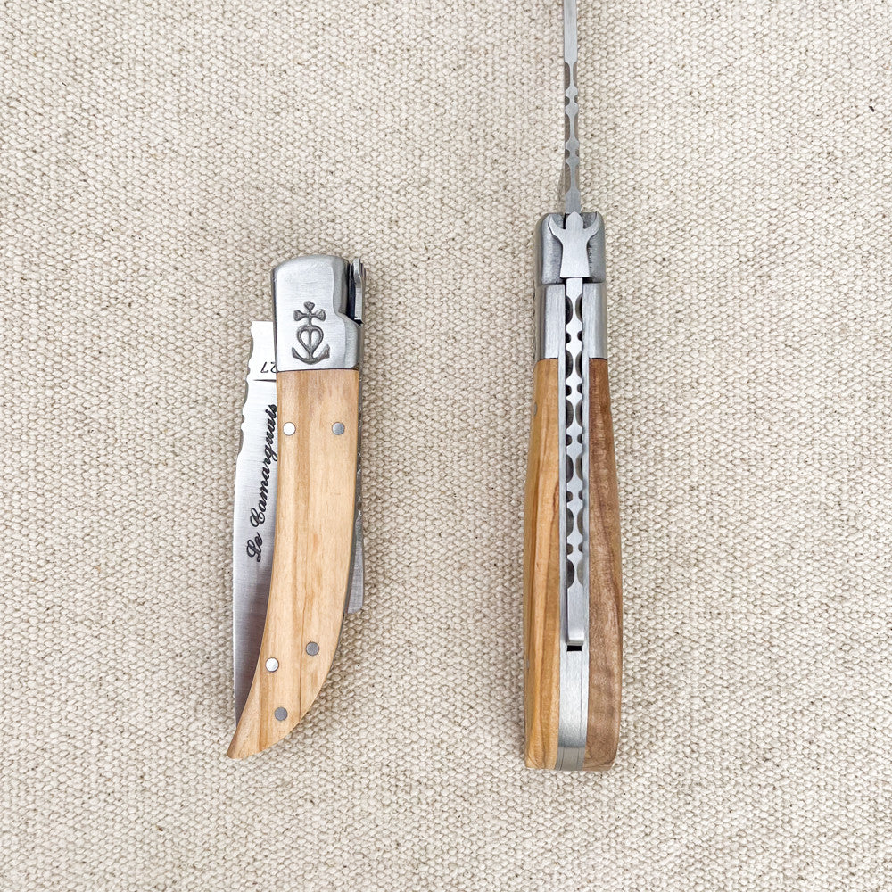 Couteau Le Camarguais Trident Olivier