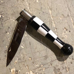 Couteau Nontron n°25 manche boule 12cm damier