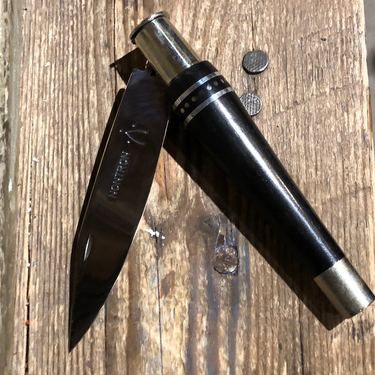 Couteau Nontron n°25 manche ébène/alu