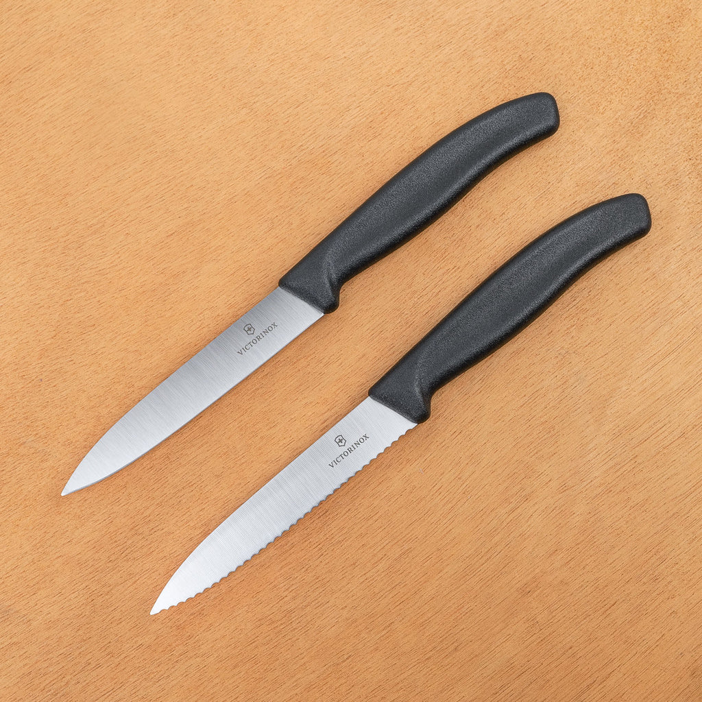 couteau office cranté et lisse victorinox