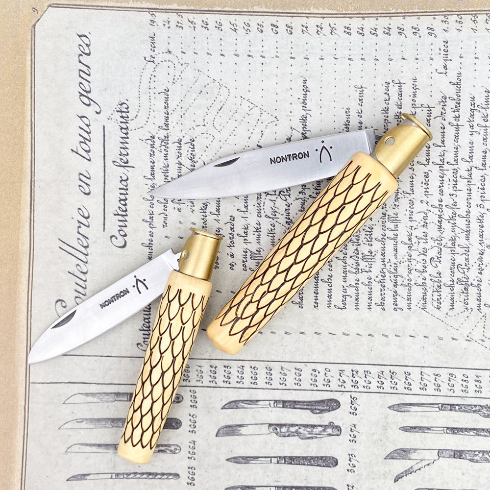 Couteau pliant buis hibou Nontron