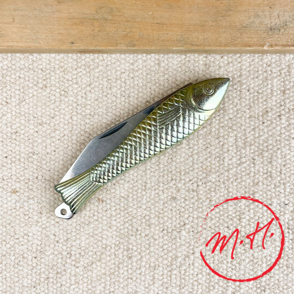 couteau sardine doré