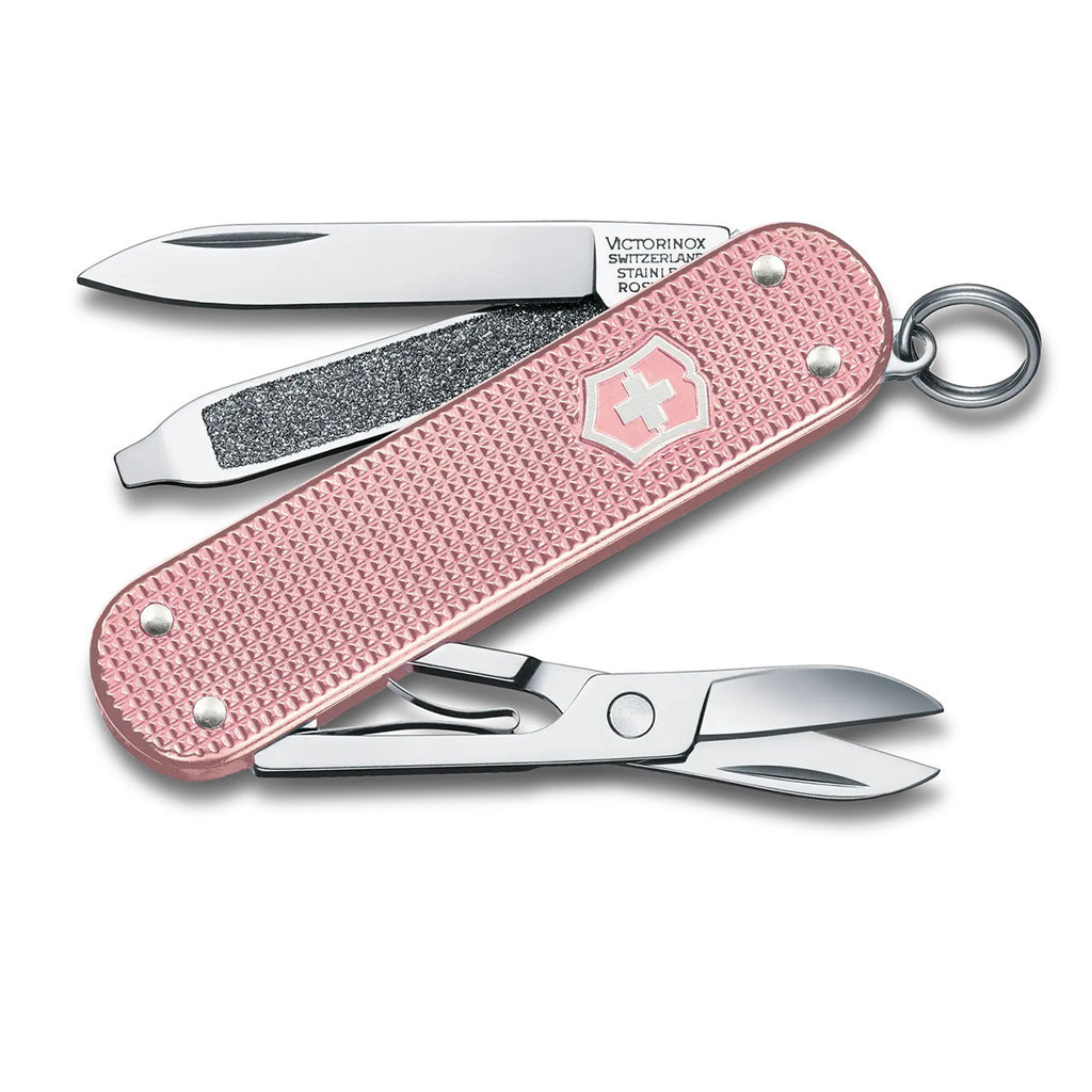 Couteau Suisse onglier en aluminium gaufré