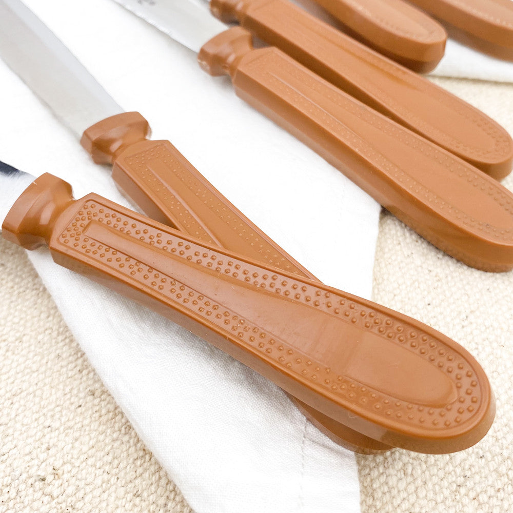 Couteaux chien caramel (x6)