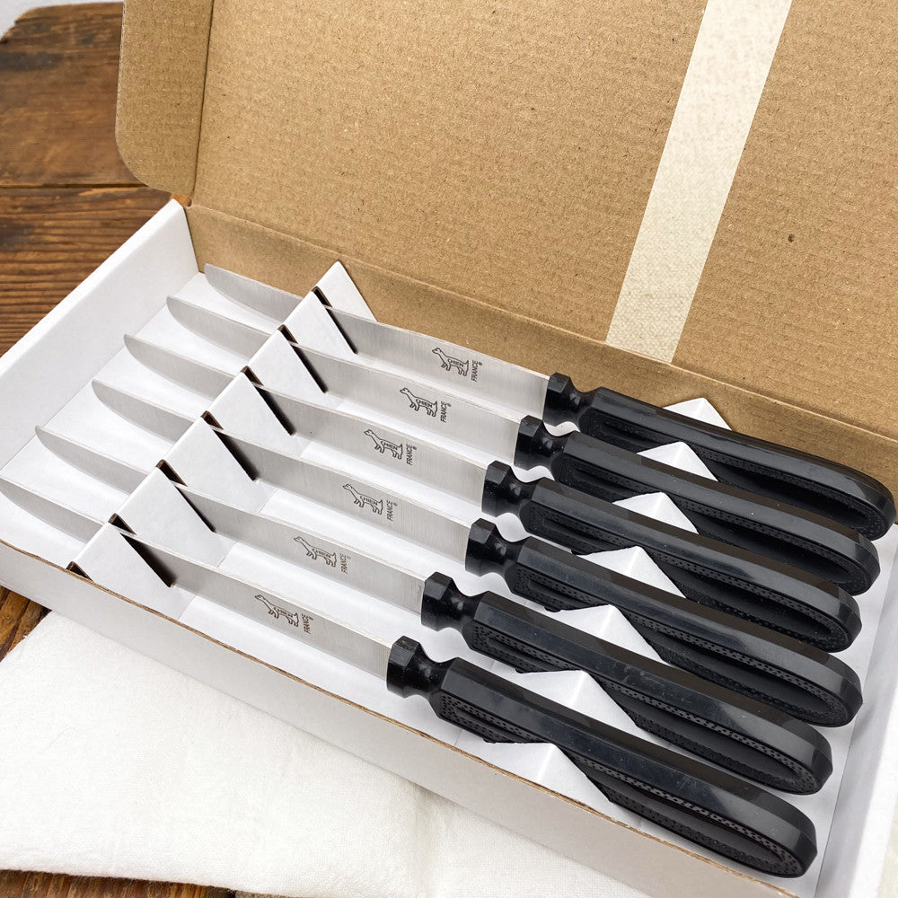 Couteaux chien noir (x6)