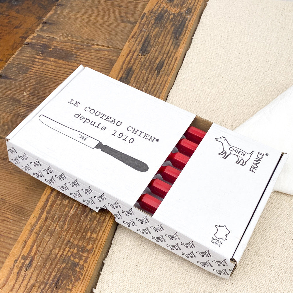 Couteaux chien rouge (x6)