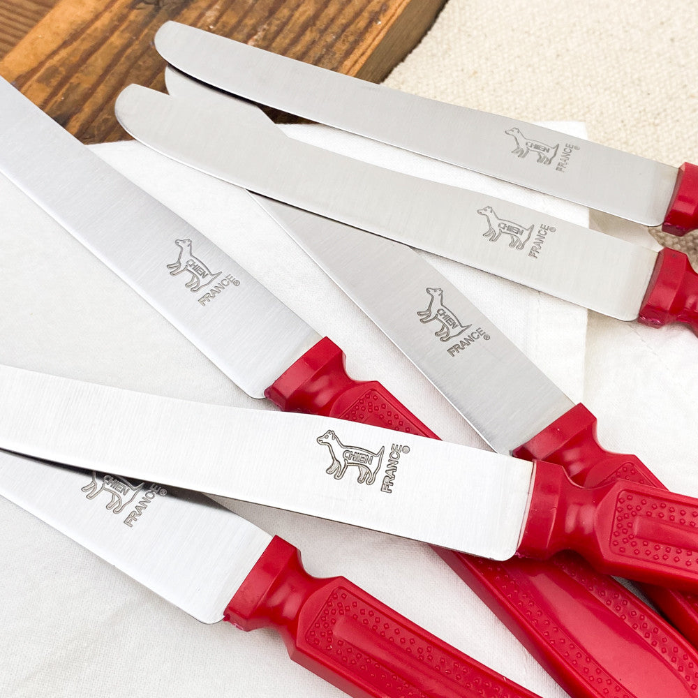 Couteaux chien rouge (x6)