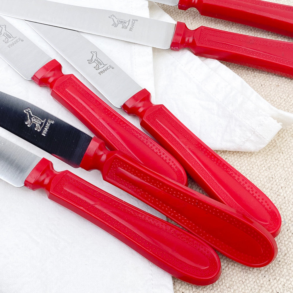 Couteaux chien rouge (x6)