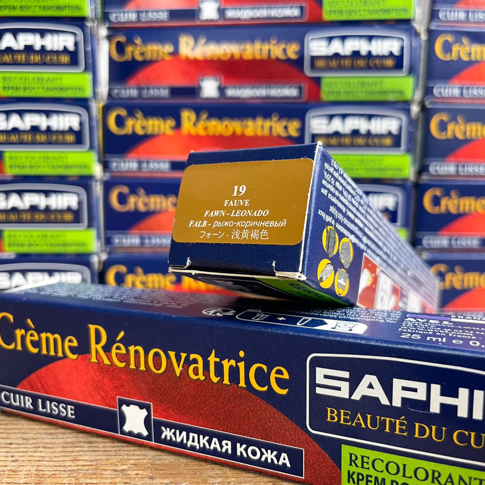Crème rénovatrice cuir fauve Saphir 19