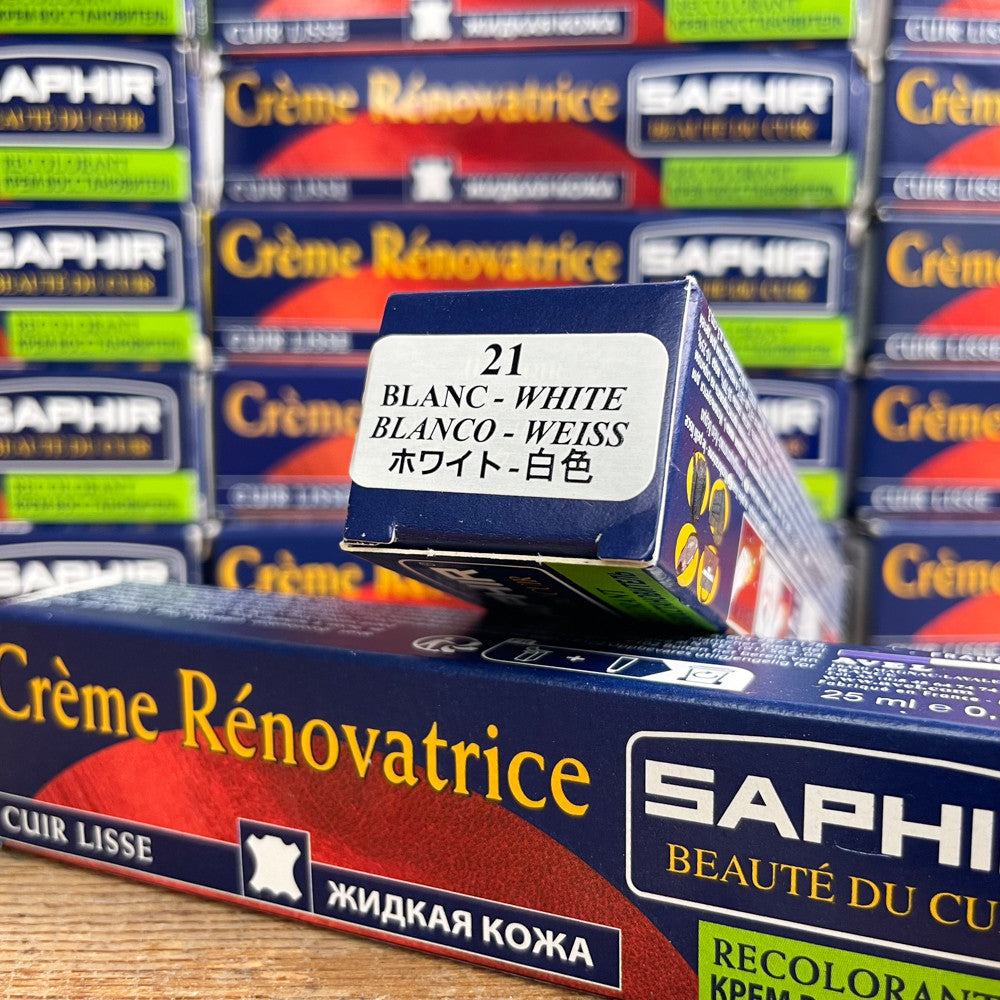 Crème rénovatrice cuir blanc Saphir 21