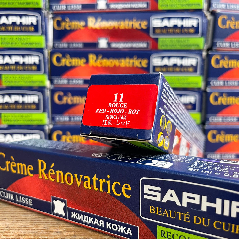 Crème rénovatrice cuir rouge Saphir 11