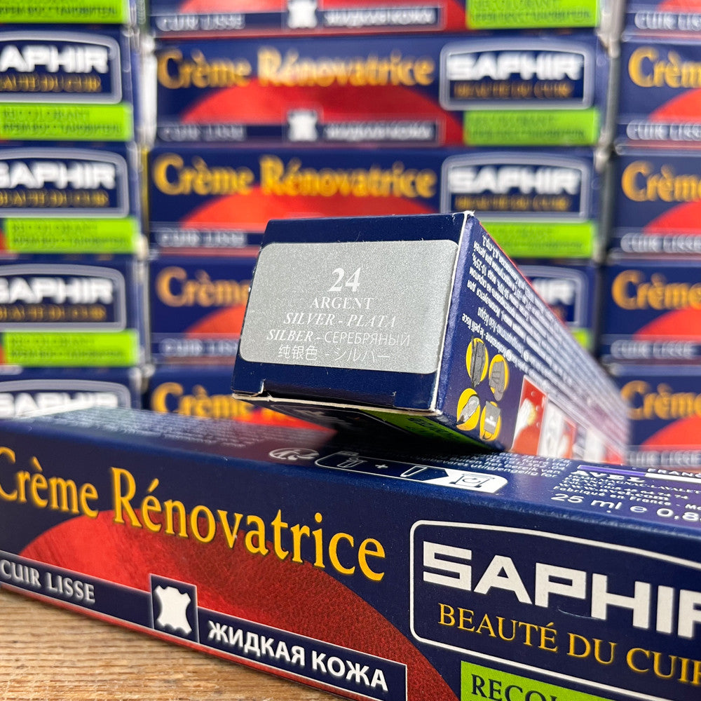 Crème rénovatrice cuir argent Saphir 24