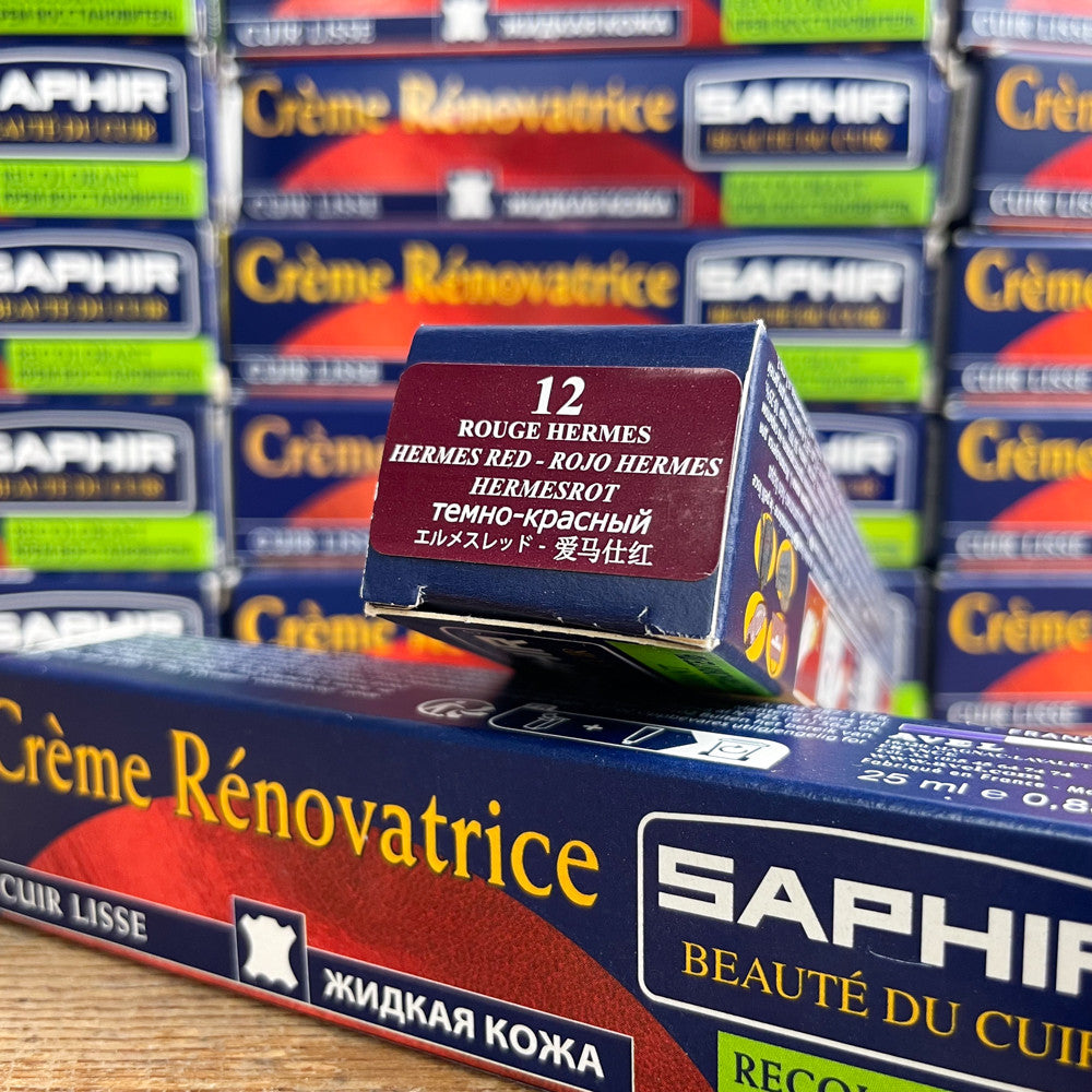 Crème rénovatrice cuir 12 rouge Hermes Saphir