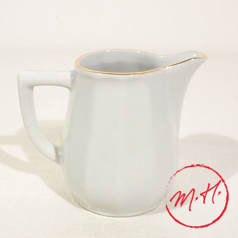 Crémier porcelaine blanche filet or