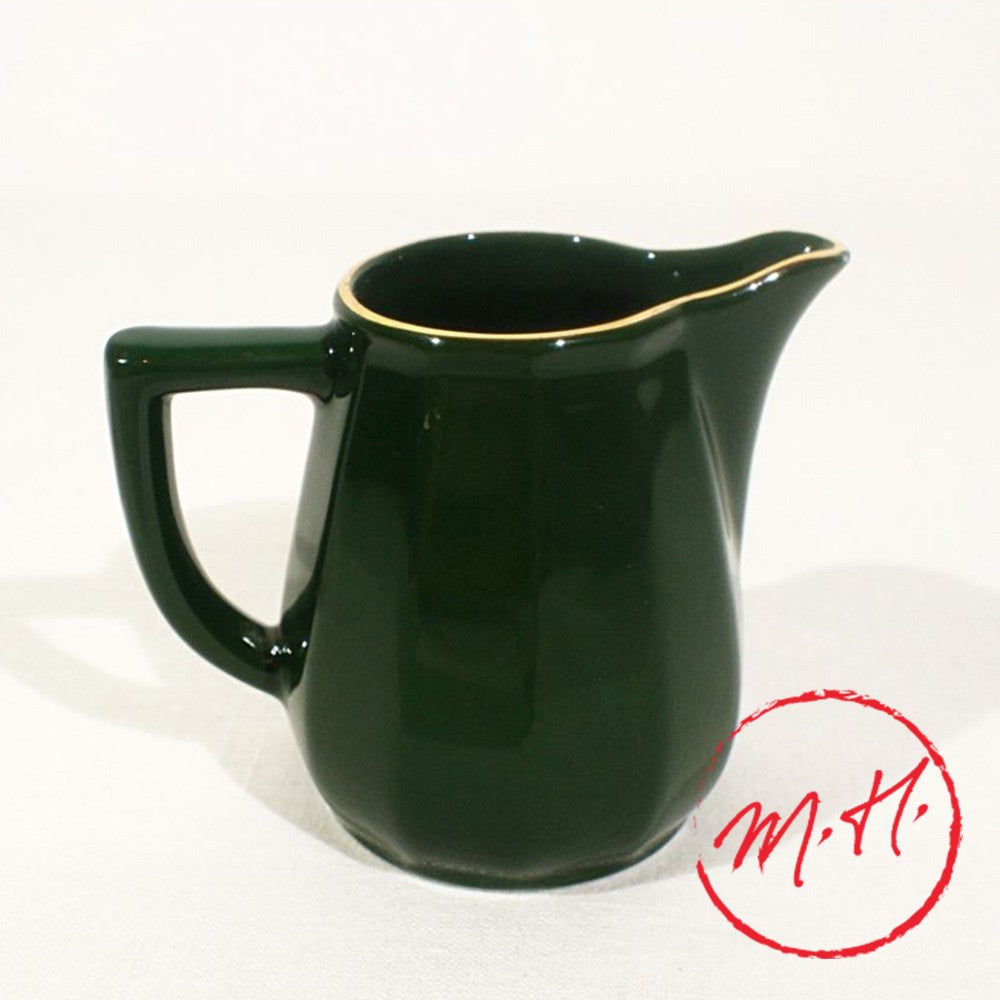 Crémier porcelaine vert empire filet or