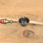 Cuillère à cire laiton et bois