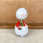 Culbuto Bonhomme de neige en métal