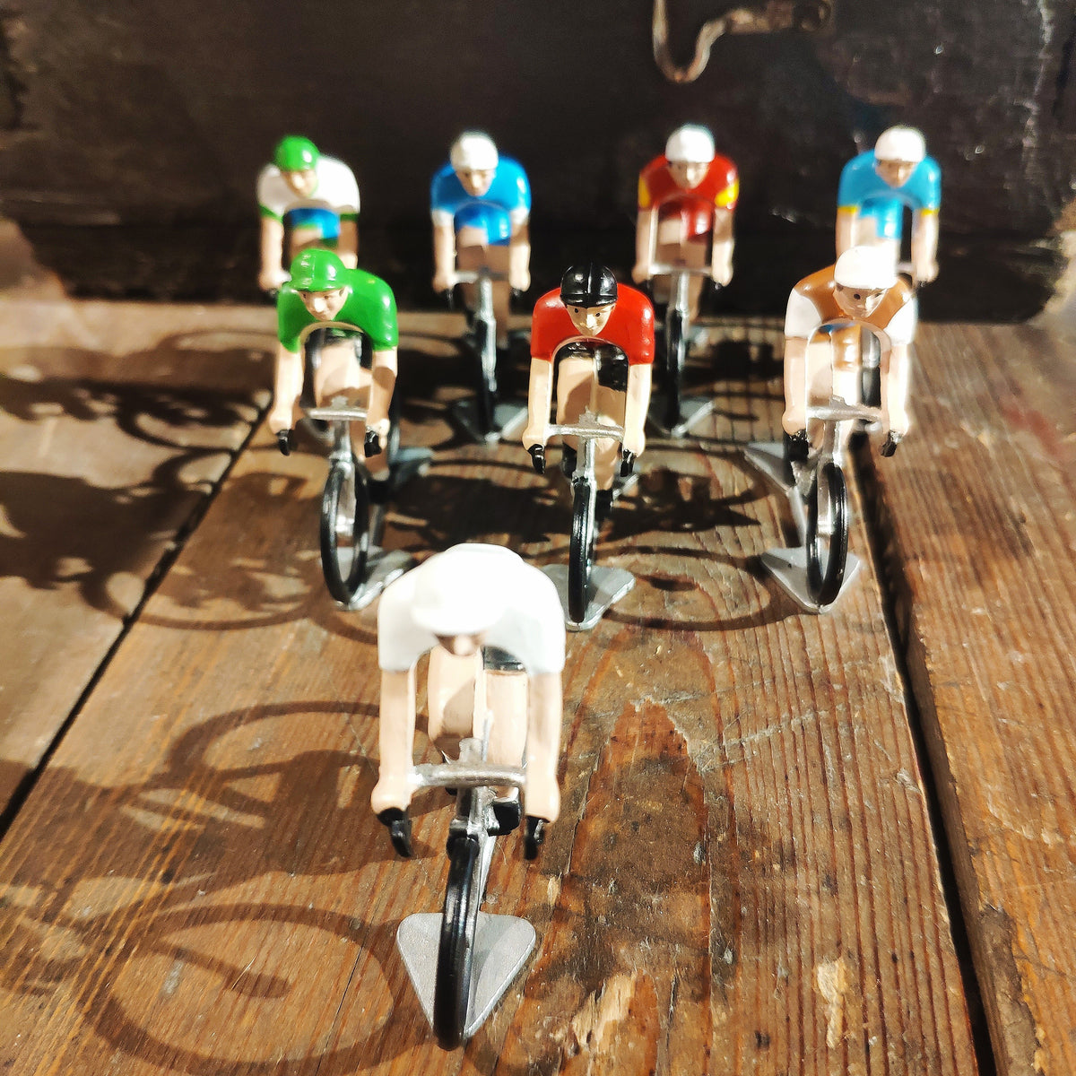 Cycliste peint