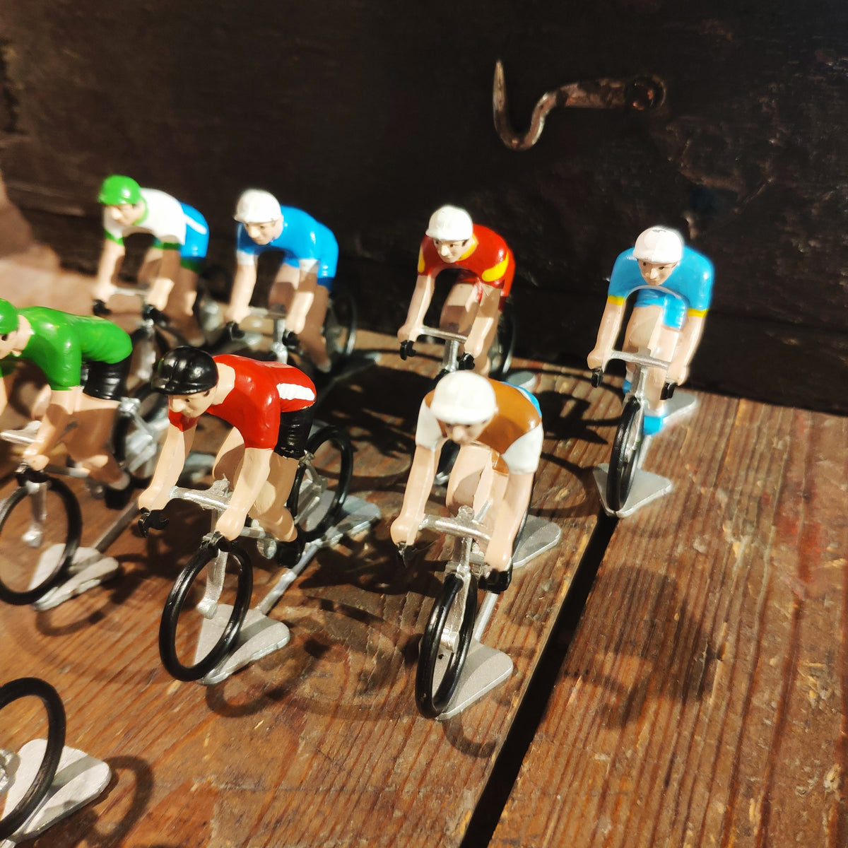 Cycliste peint