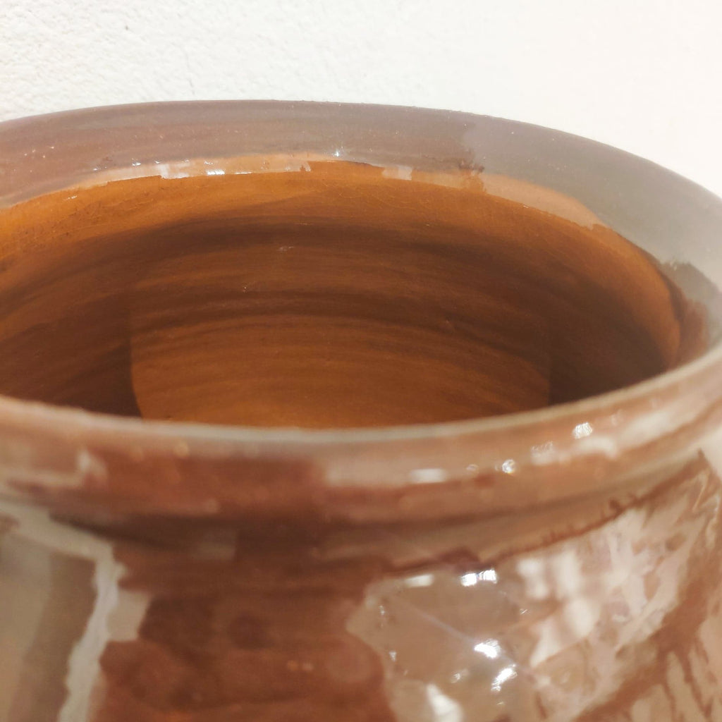 Daubière en terre cuite châtaigne