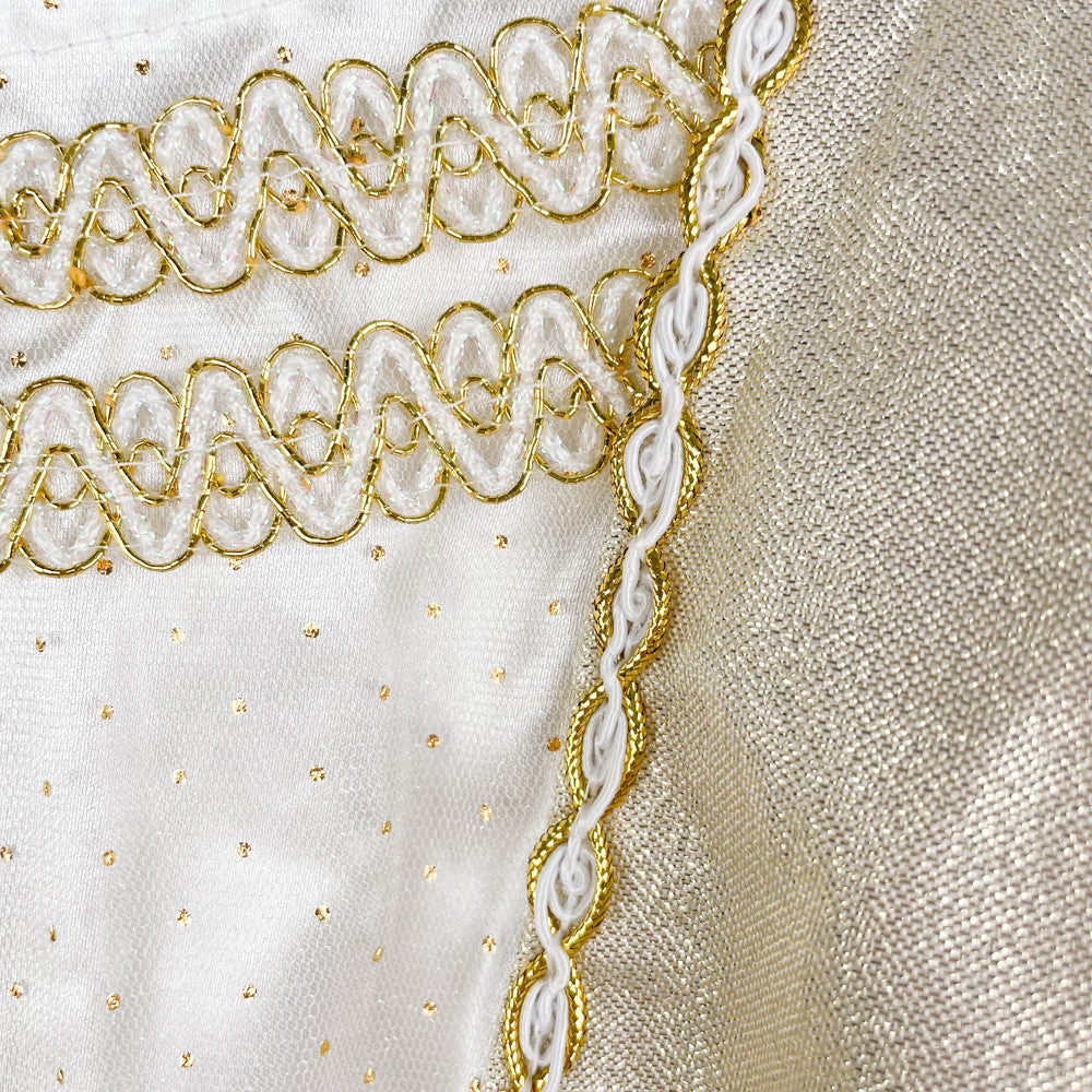 Déguisement robe de princesse dorée à cape