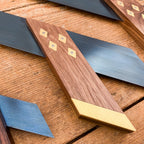 Equerre d'onglet en bois de rose et laiton