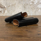 Etui à cigares en cuir noir