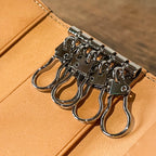 Etui porte-clés en cuir noir