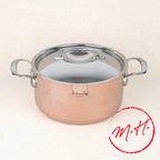 Faitout avec couvercle cuivre prima matera induction ø 24cm