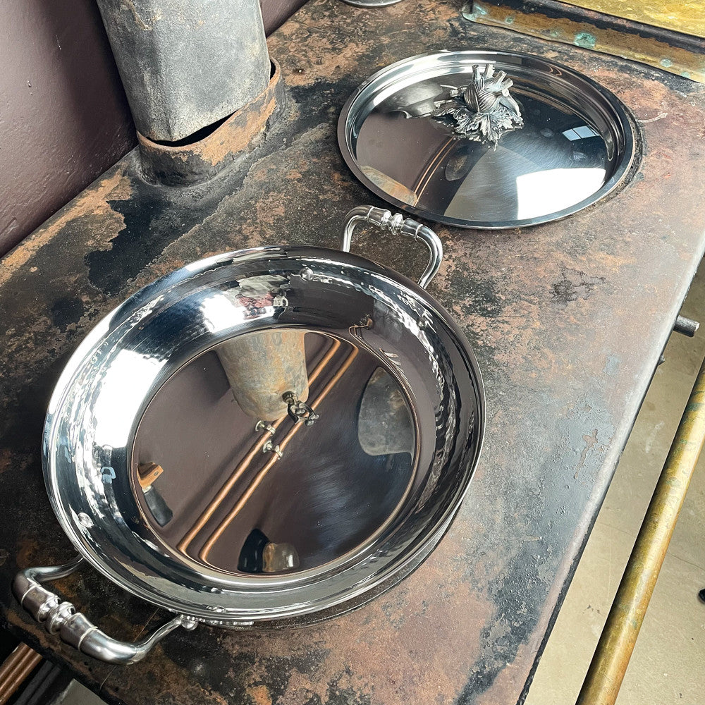 Faitout en inox martelé