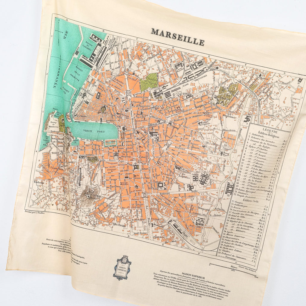 Foulard carte de Marseille