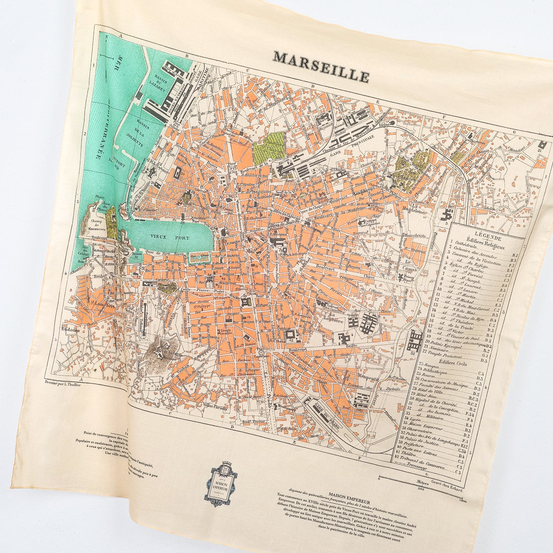 Foulard carte de Marseille