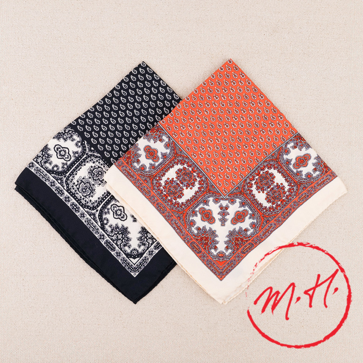 Foulard gavroche en soie 45 x 45 cm Souleiado