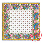 Foulard provençal blanc et rose