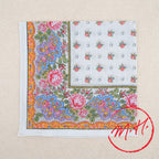 Foulard provençal blanc et rose