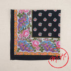 Foulard provençal rose et noir Souleiado
