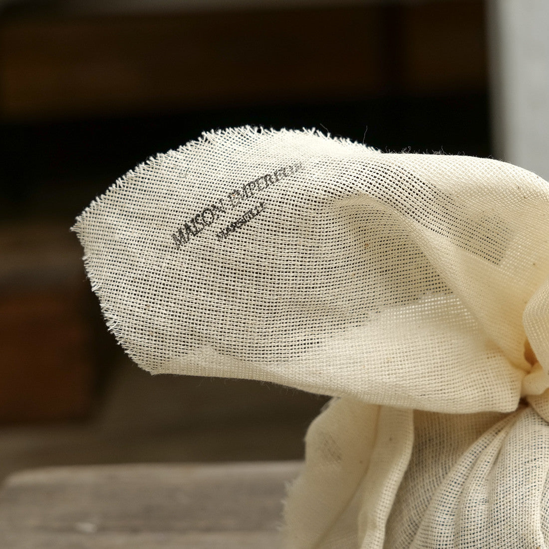 Furoshiki lavande en toile naturelle