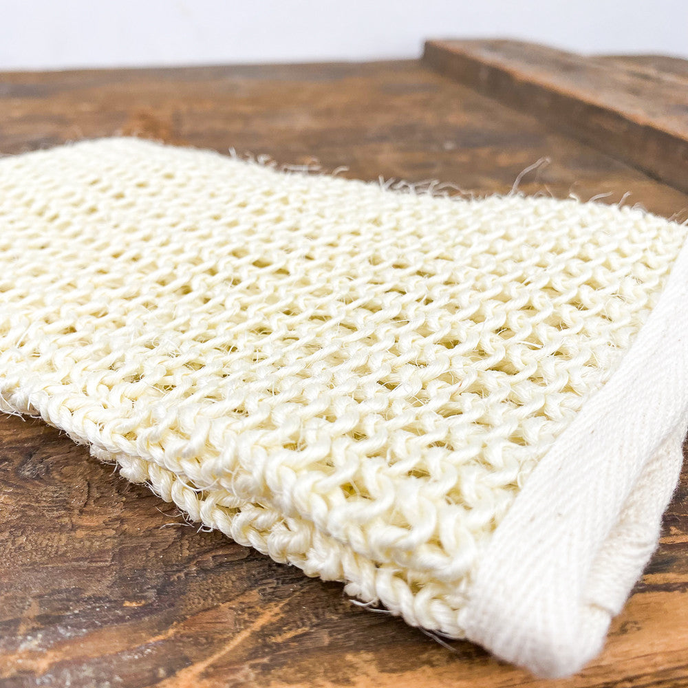 Gant de massage à sec en sisal