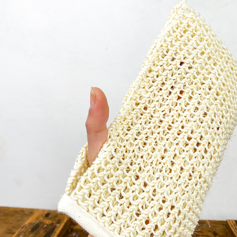 Gant de massage à sec en sisal