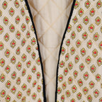 Gilet provençal boutis Beige motif calisson