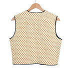 Gilet provençal boutis Beige motif calisson