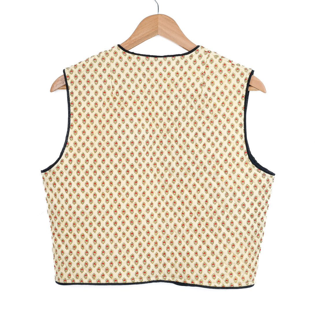 Gilet provençal boutis Beige motif calisson