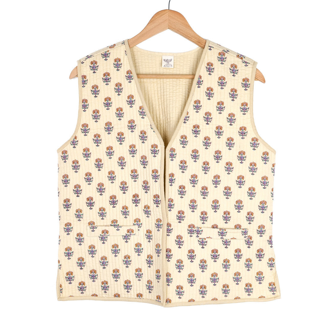 Gilet boutis provençal beige