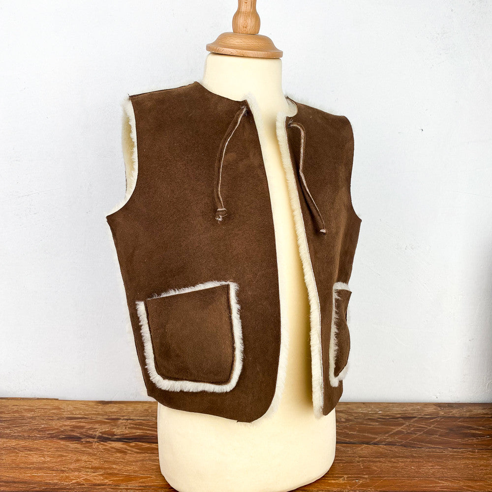 Gilet de berger en peau d'agneau
