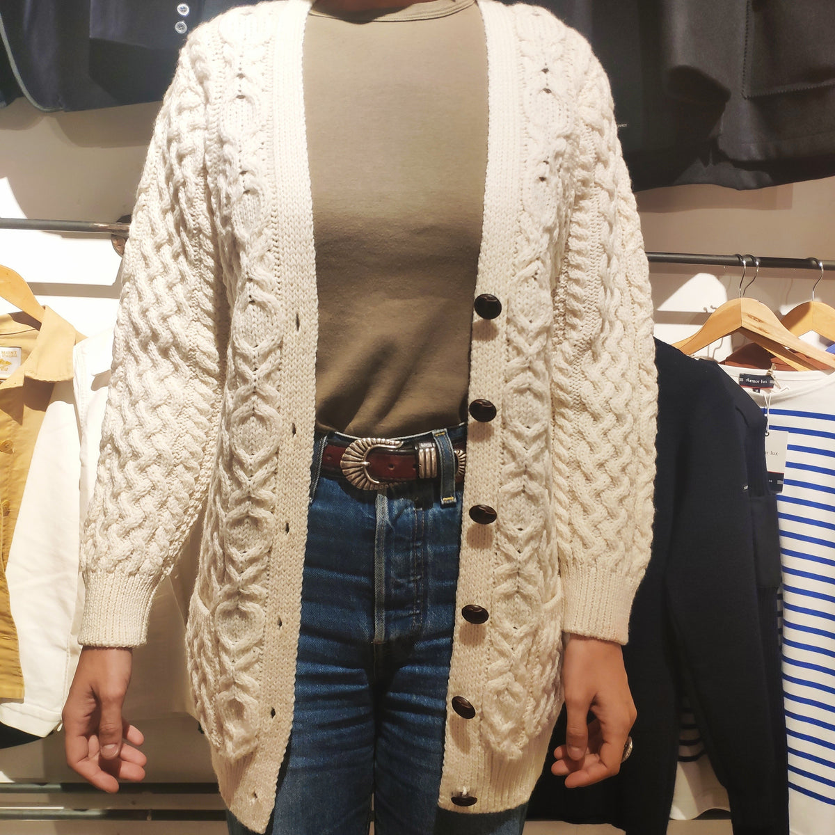 Gilet irlandais crème