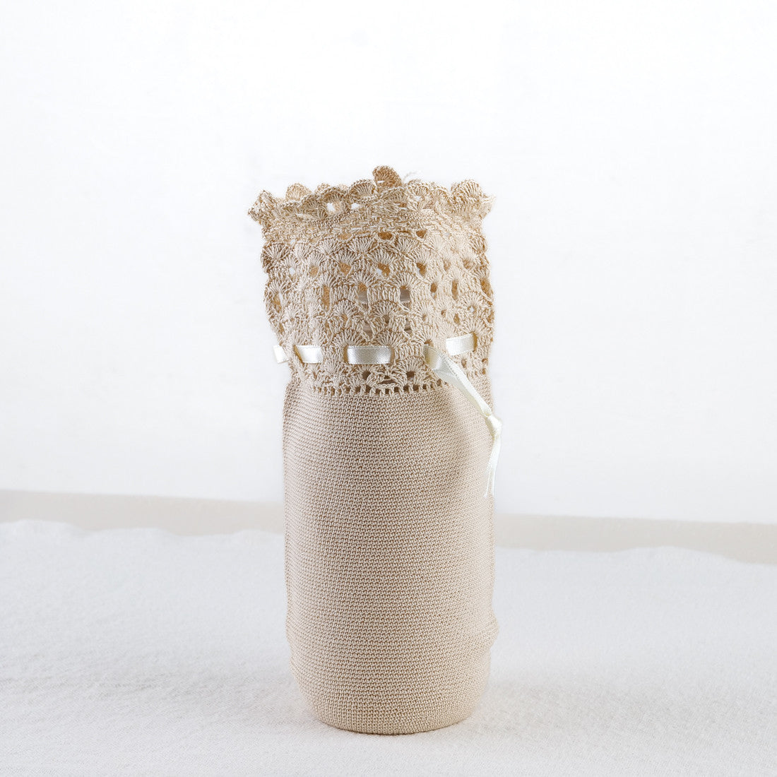 Housse à biberon en coton crochet