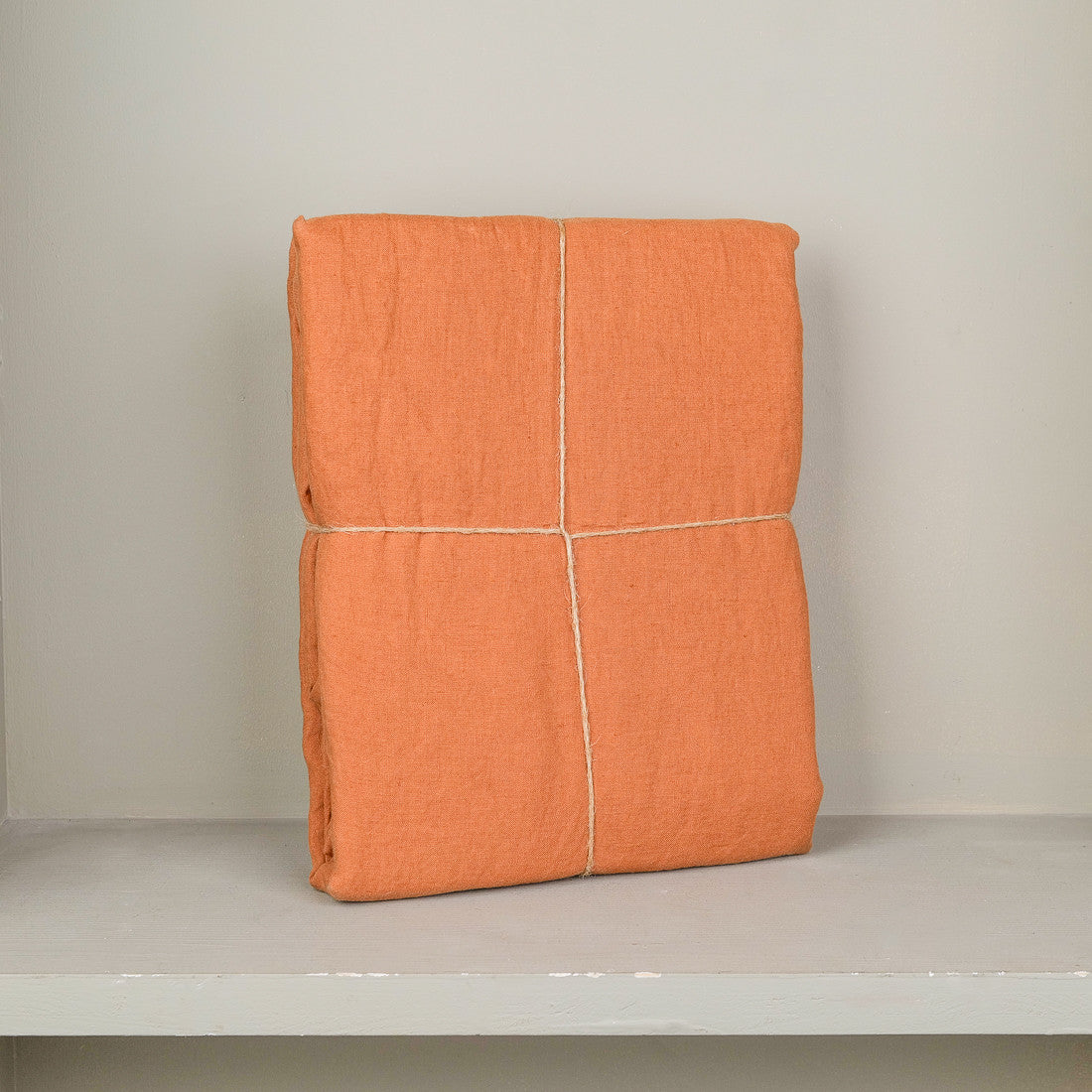 Housse de couette en 100% lin terre cuite